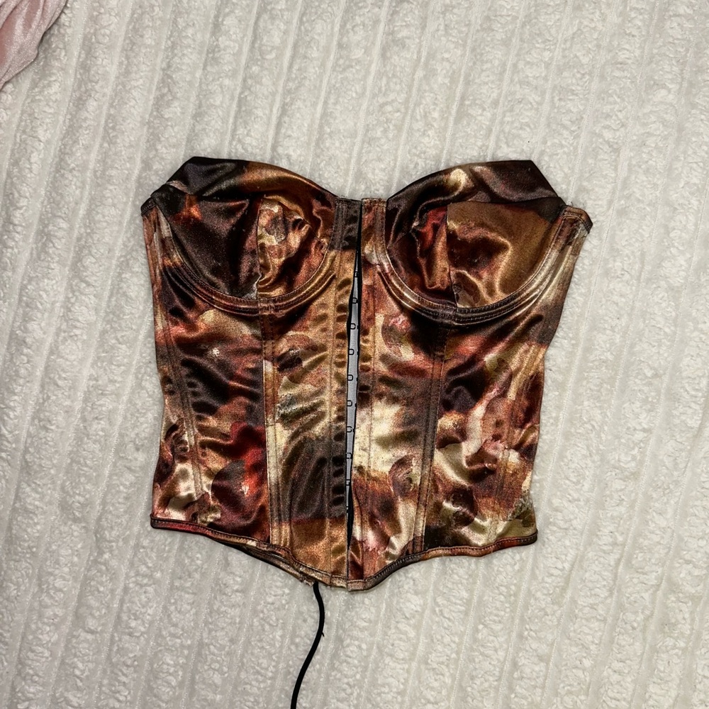 Metallic Corset Top